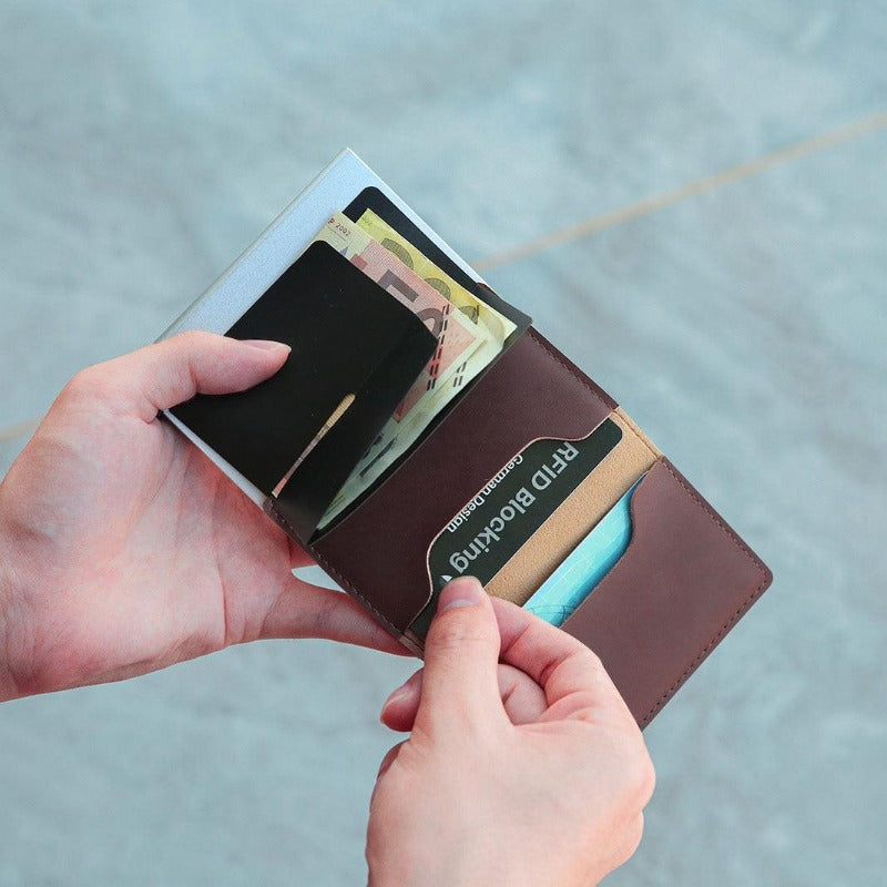 Portefeuille antivol en carbone