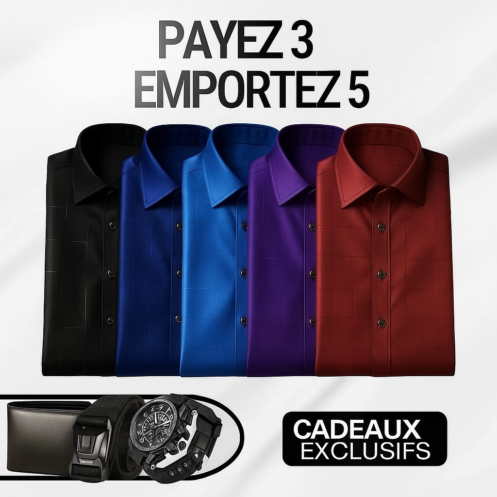 Chemise à manches longues en soie glacée + CADEAUX GRATUITS
