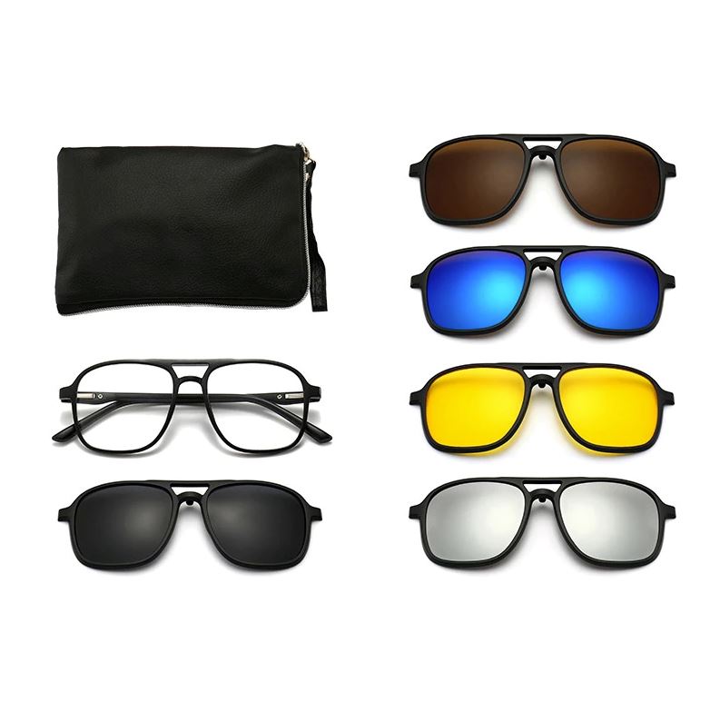 Lunettes 6 en 1 modernes et décontractées
